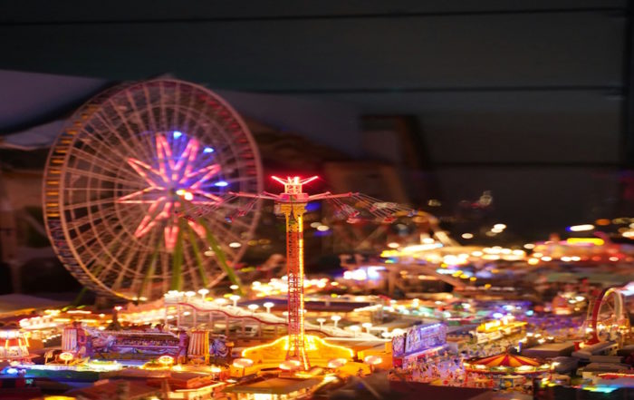 Oktoberfest Riesenrad bei Nacht