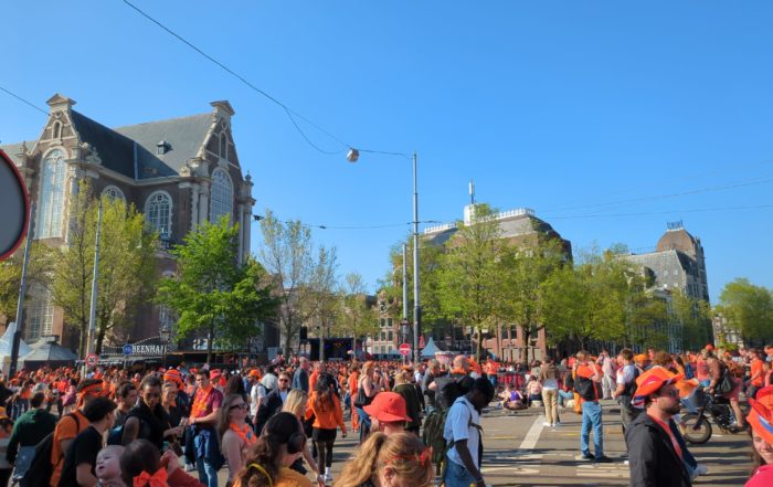 Kings Day in Amsterdam – Street Festival Near Westerkerk