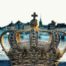 Königstag Symbol – Goldene Krone über Amsterdams Wasser