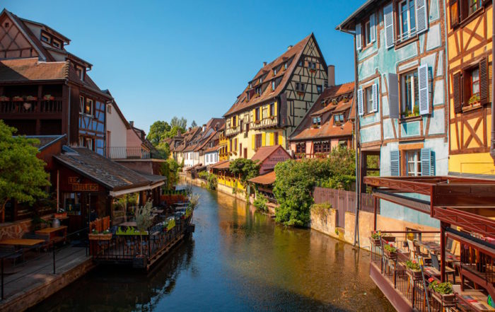 Strasbourg Colorful Half-Timbered Houses along the Canal