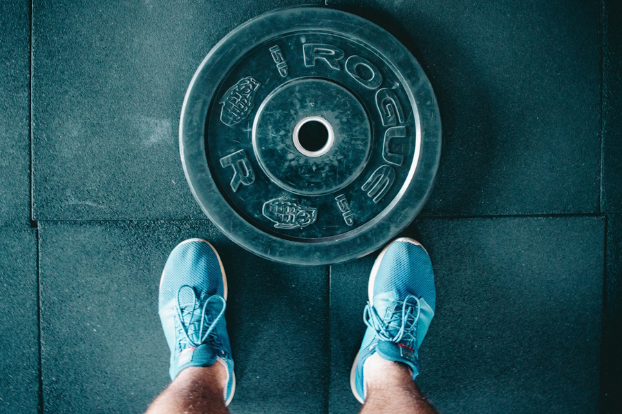 Sportliche Motivation - Vorbereitung auf Krafttraining.