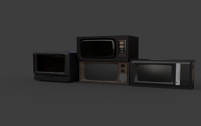 Cologne Television Metropolis: Collection of Historic Television Sets in Dark Studio